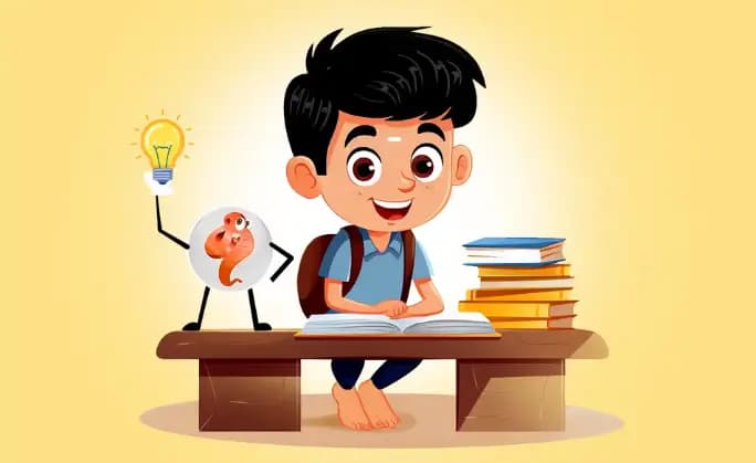 Tamil child learning essentials illustration