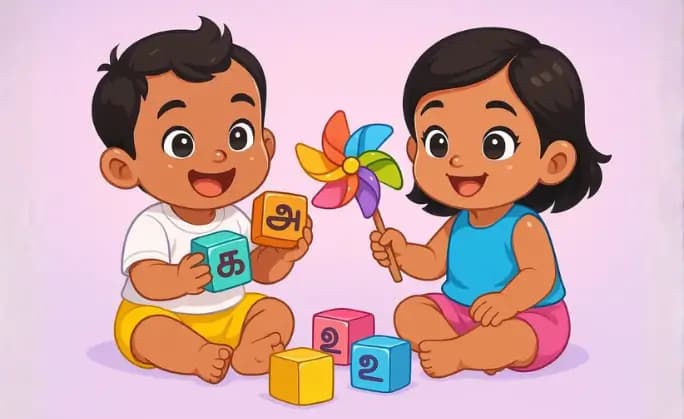 Learning games for kids illustration