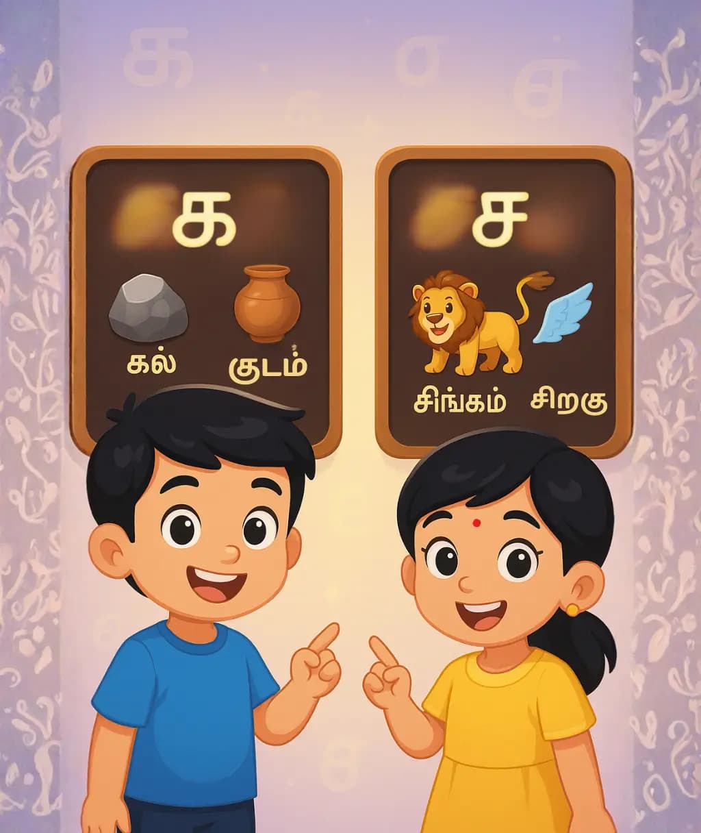 "க" மற்றும் "ச" வரிசை சொற்கள்