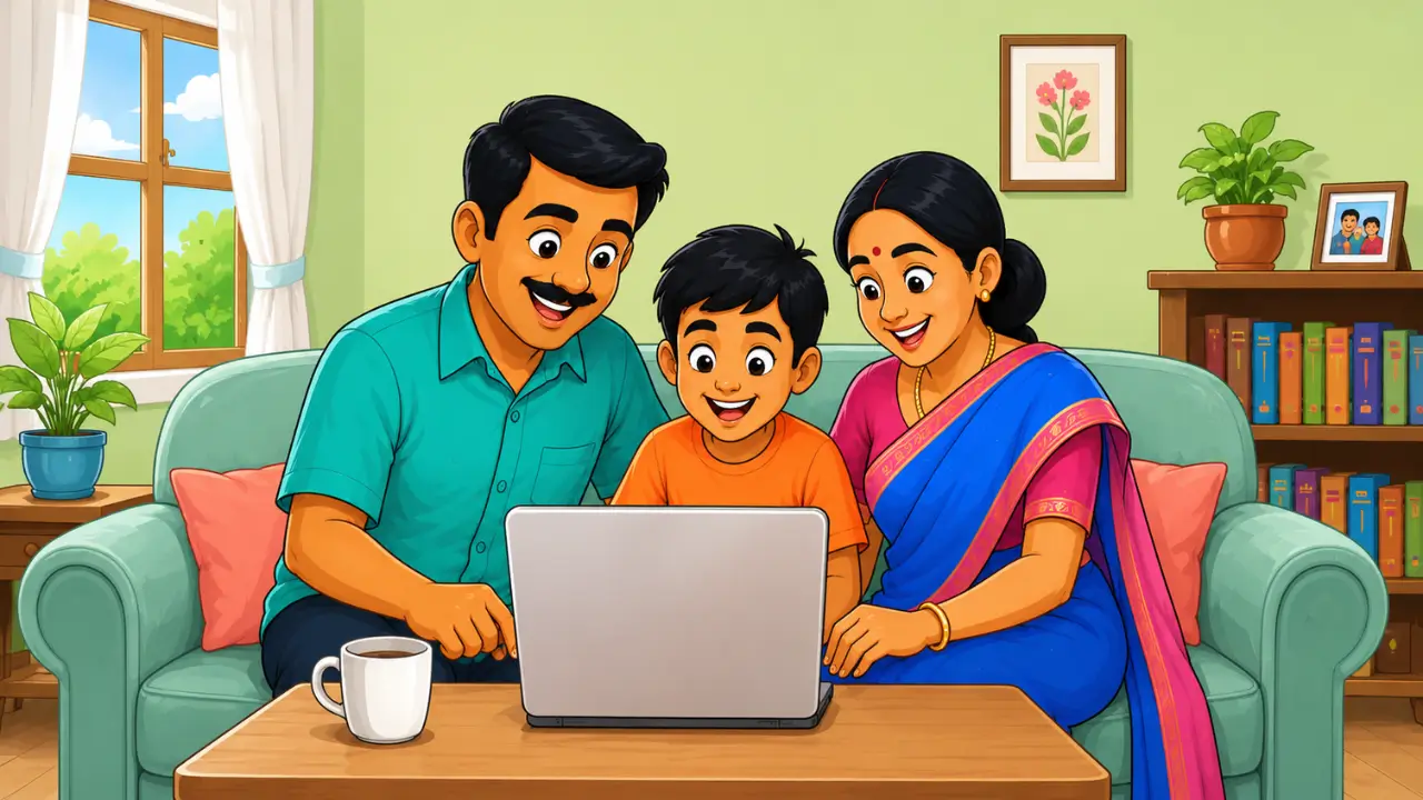 Teach Tamil language at home illustration