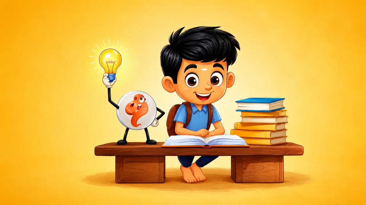 Tamil child learning essentials illustration
