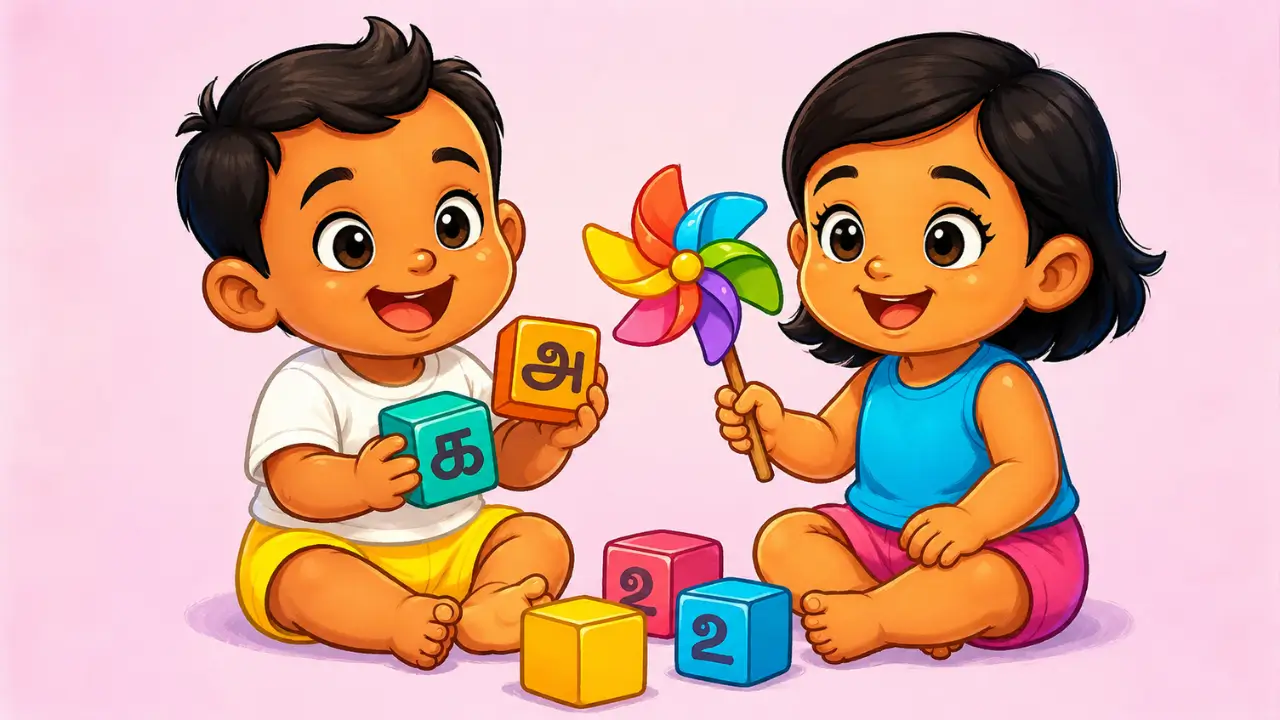 Learning games for kids illustration