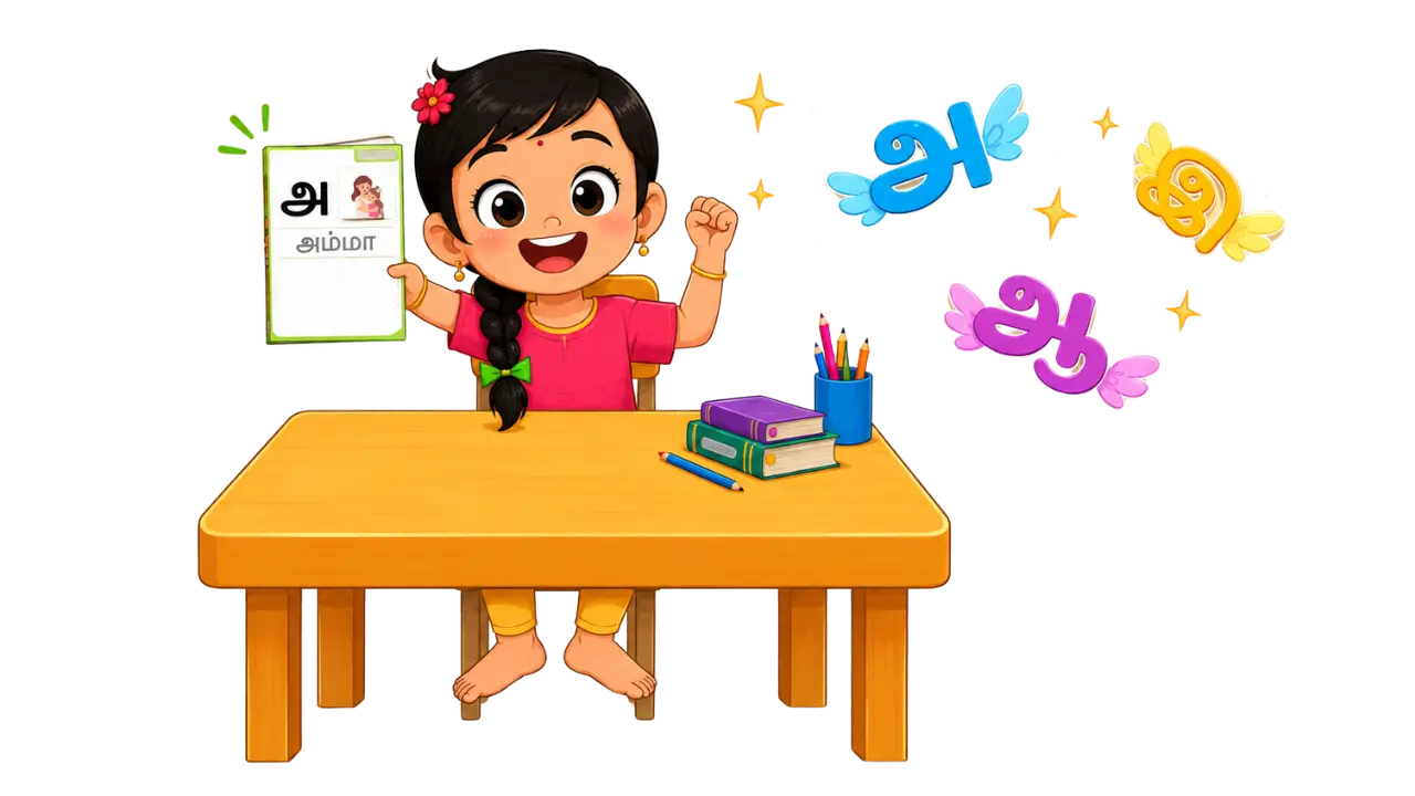 Tamil student assignments illustration