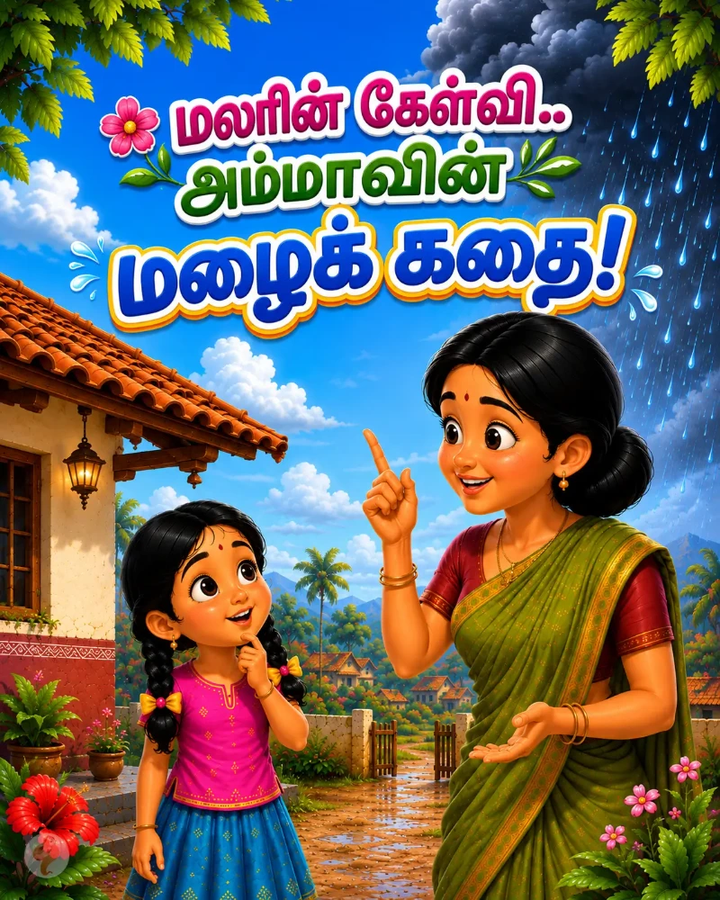 மலரின் கேள்வி... அம்மாவின் மழைக்கதை!