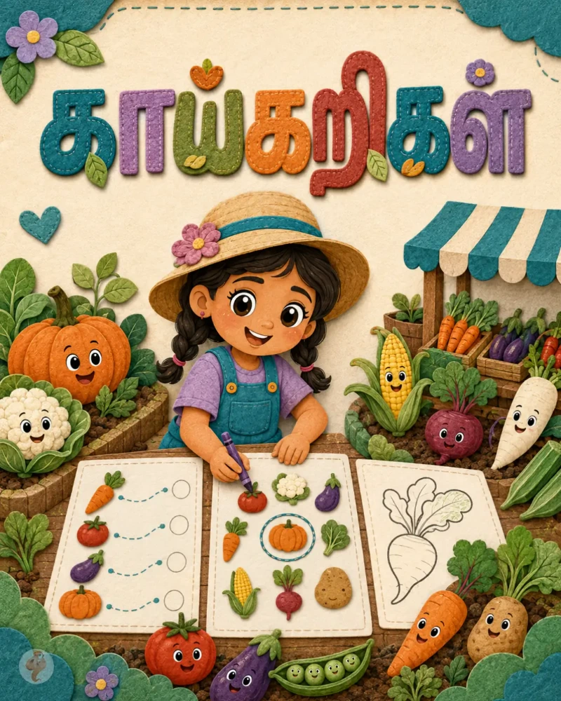 காய்கறிகள் கற்றல் புத்தகம்