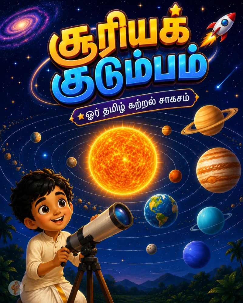 The Solar System: A Tamil Learning Adventure