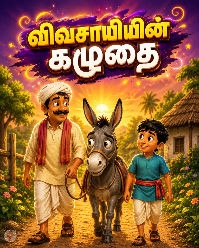 The Farmer, His Son and His Donkey | Tamil Moral Story
