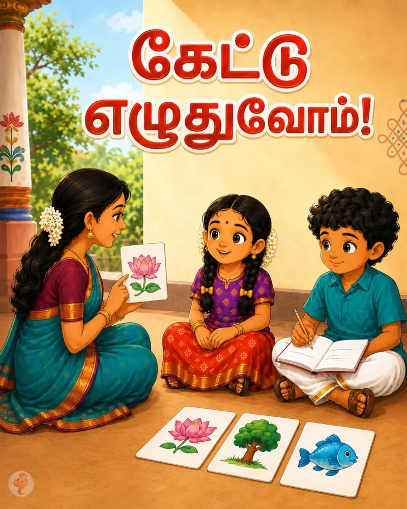 தமிழ்ச் சொற்களைக் கேட்டு எழுதும் பயிற்சிப் பணித்தாள்
