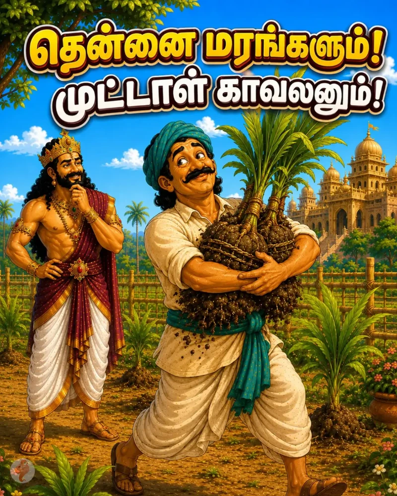 தென்னை மரங்களும்! முட்டாள் காவலனும்!