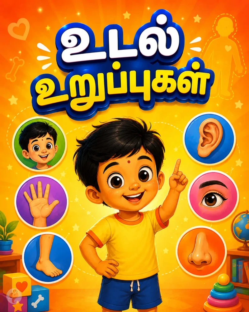 உடல் உறுப்புகளைக் கற்போம்: தமிழ் பயிற்சிப் பணித்தாள்